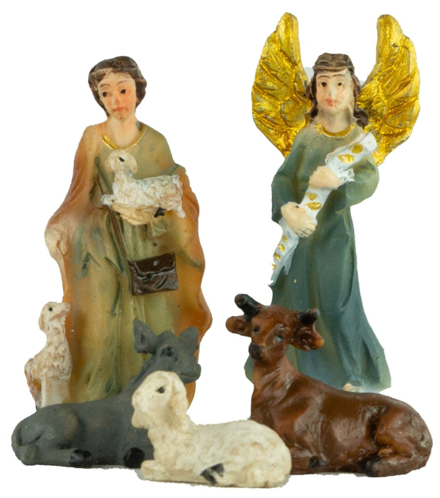 Schöne Weihnachtskrippe Königstein inkl. 11-tlg. Figurensatz K 111, Maße Krippe: ca. 33 x 11 x 13,5 cm